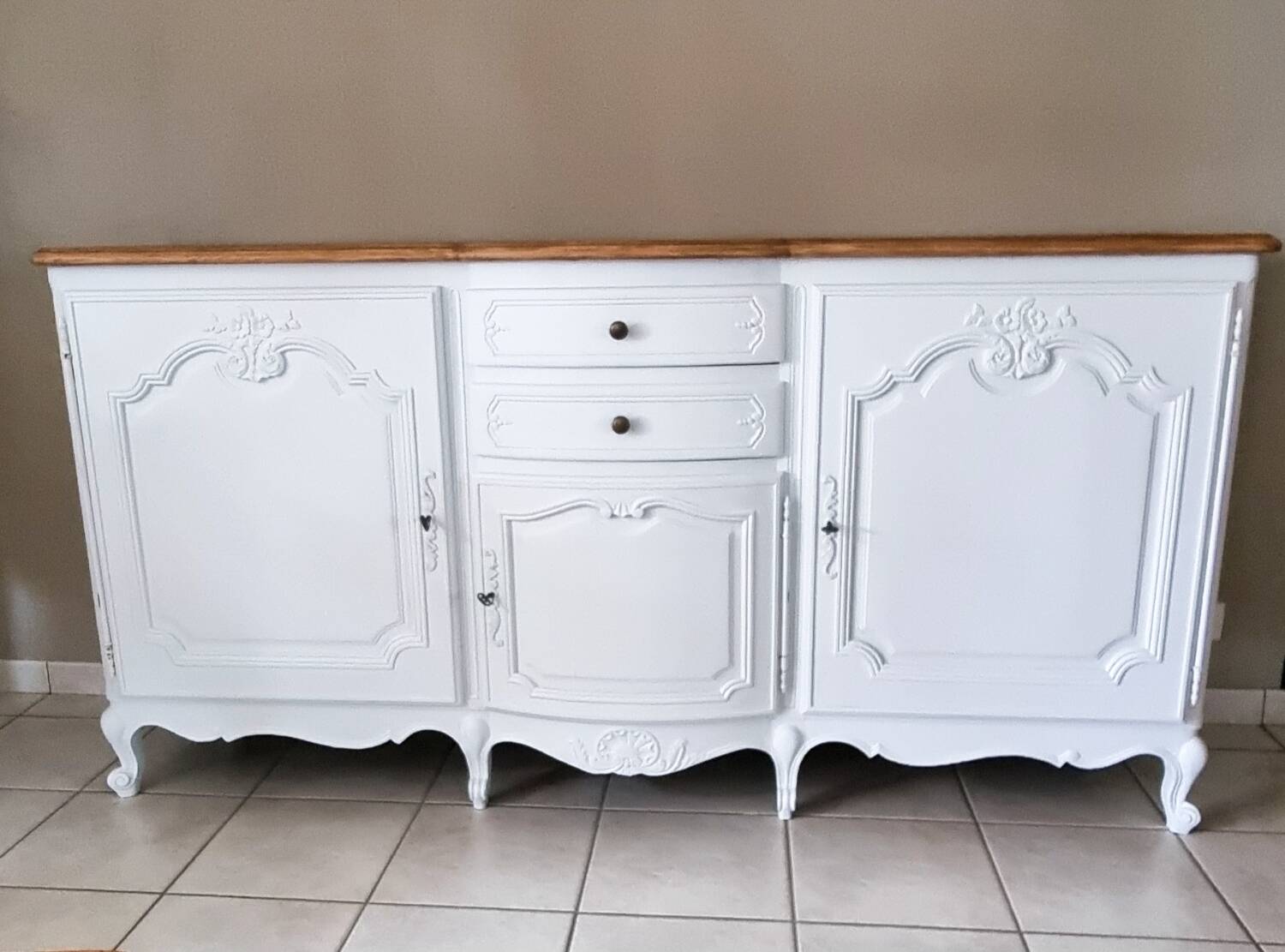 Louis XV style oak sideboard