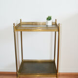 Bedside side brass table
