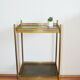 Bedside side brass table