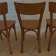 6 vintage Baumann wooden bistro chairs in their patina