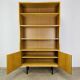 1950s modernist bookshelf, light oak, vintage