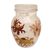 Art Nouveau Legras vase enamelled chrysanthemums