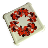 Vintage 70s patterned metal trivet