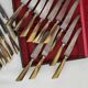 20 couteaux de table lame acier manche corne