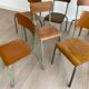 Set of 10 industrial chairs