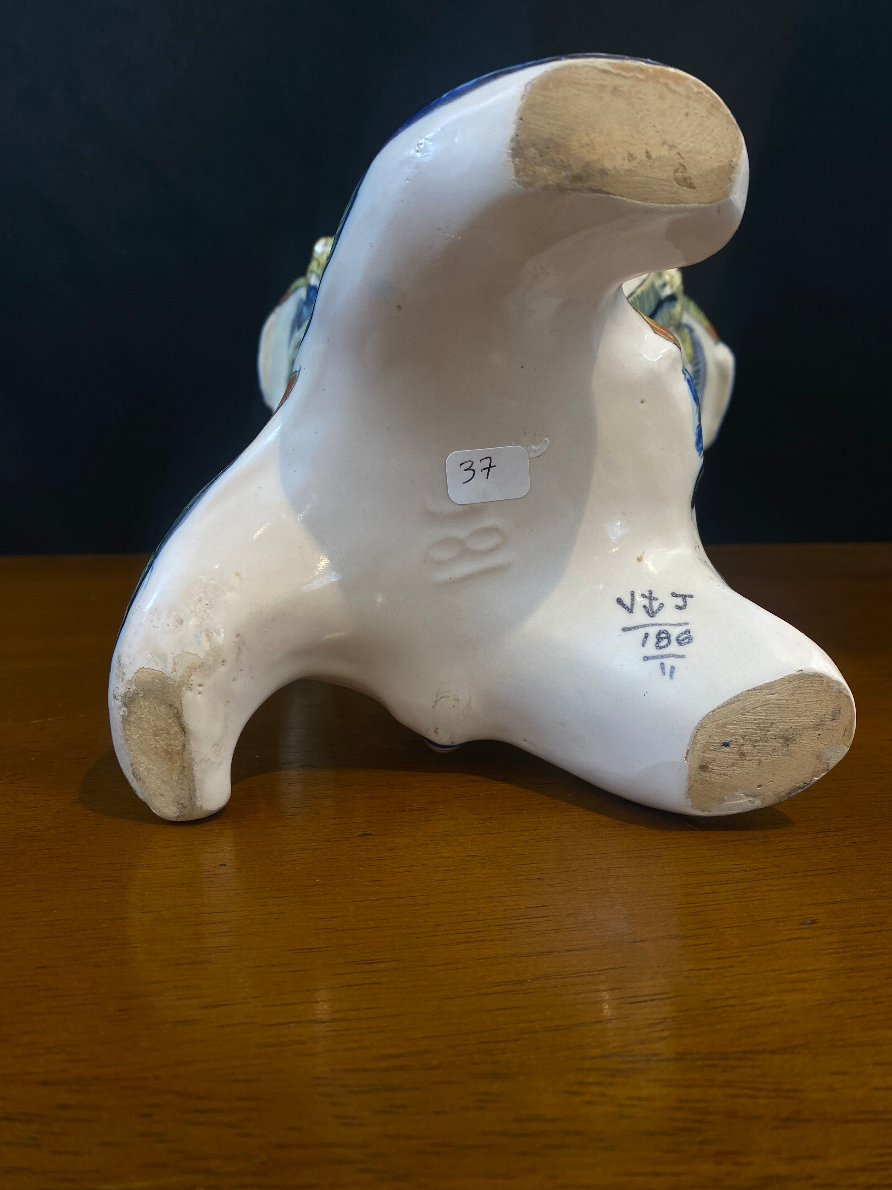 Pair of Desvres vases, signed Jules Verlingue, 1900