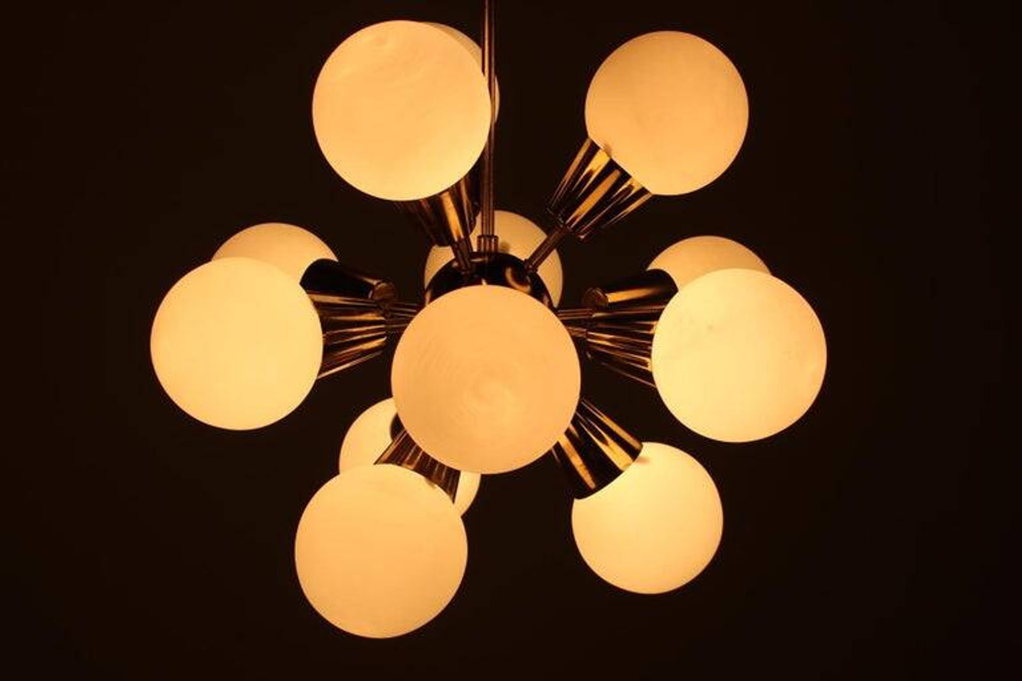Midcentury Space Age Sputnik Chandelier Kamenický Šenov, 1970s