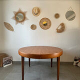 Table en teck vintage NF 2 rallonges