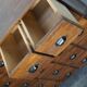 French fruitwood apothecary cabinet, ca 1950s