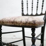 Antique Napoleon III chair in wood and fabric