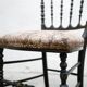 Antique Napoleon III chair in wood and fabric