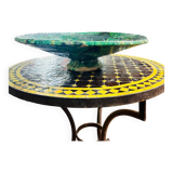 Large green ceramic plate by Tamegroute - 60 cm