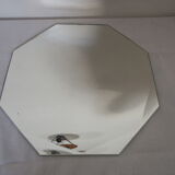 Beveled octagonal table mirror 13x30cm