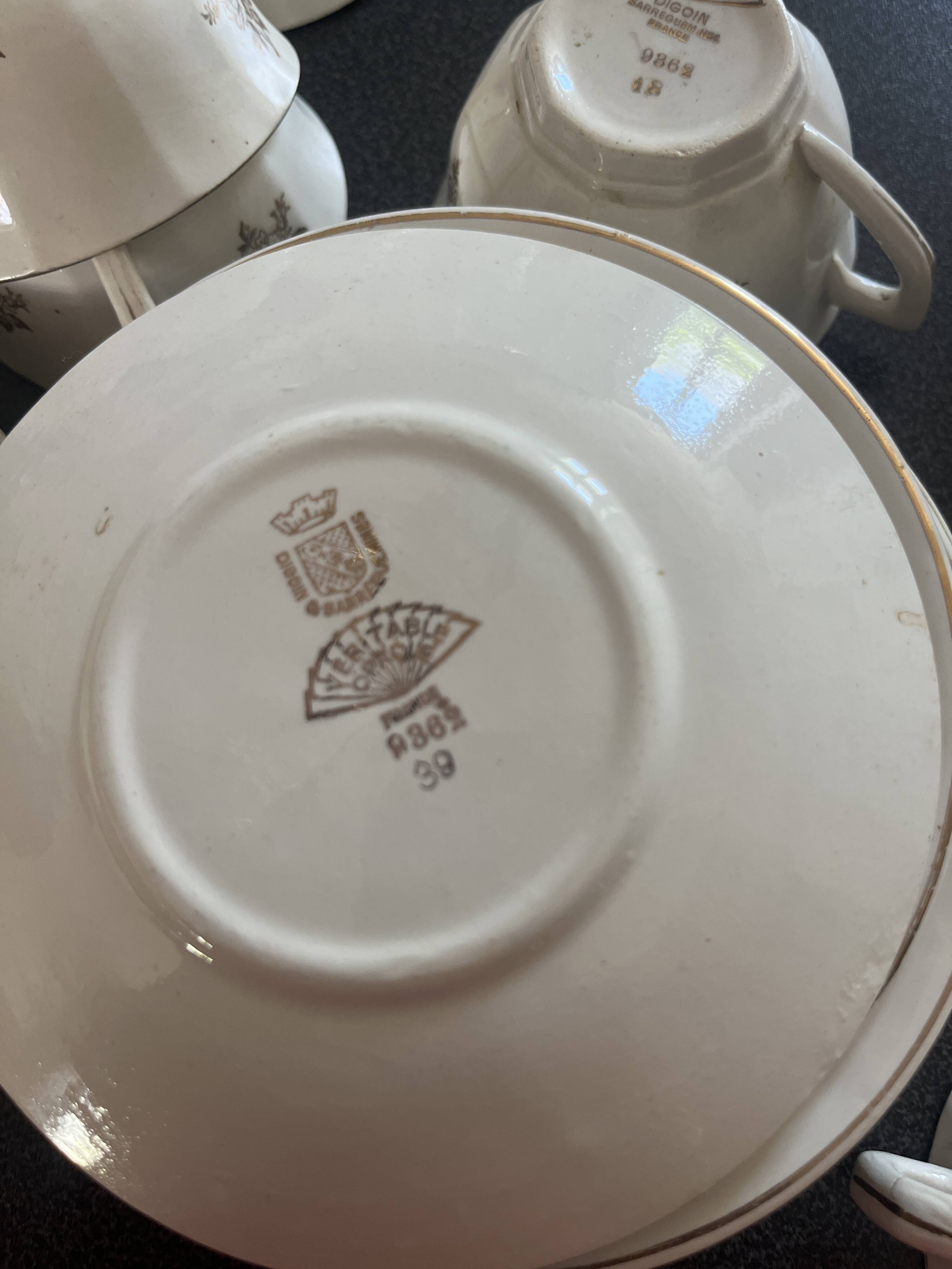 Set of antique coffee cups
