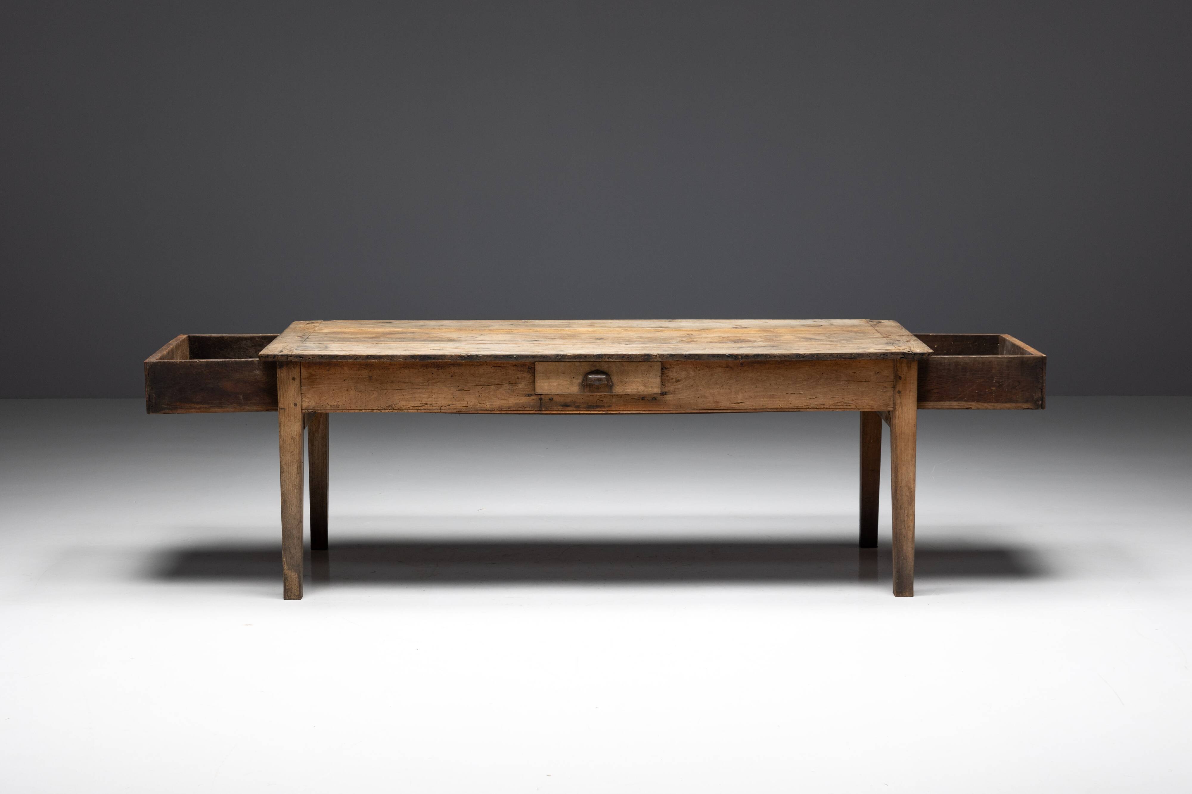 Rural Art Populaire Table, France, 19th Century