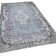 Tapis oriental noué à la main des années 1980 158 cm x 267 cm gris
