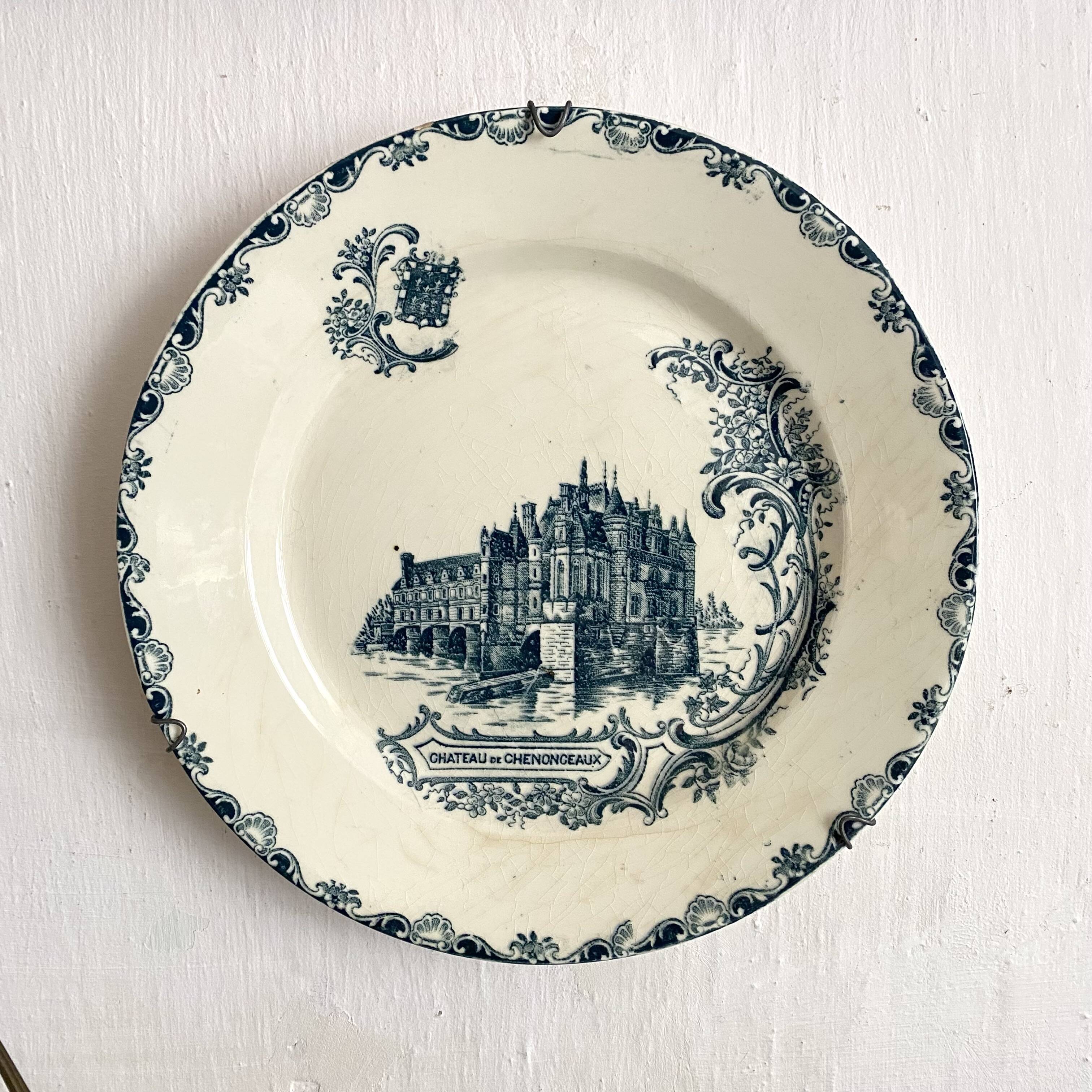Ironstone plate Château de Chenonceau
