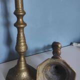 Pairs of Brass Candlesticks, made and cut by hand