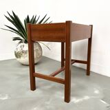 Carved teak bedside table, Arne Wahl Iversen