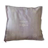 Vintage purple Berber cushion made of cactus silk