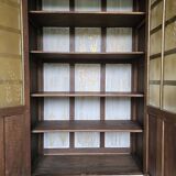 Antique library patinated in whitewashed white