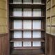 Antique library finished in white with a cerused effect.