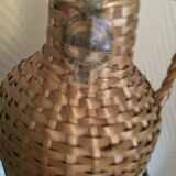 Lampe pied en osier