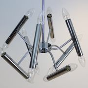 Geometrical chrome chandelier by Boulanger