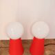 A pair of 1970s Space Age lamps | glass + plastic | E14 | vintage design
