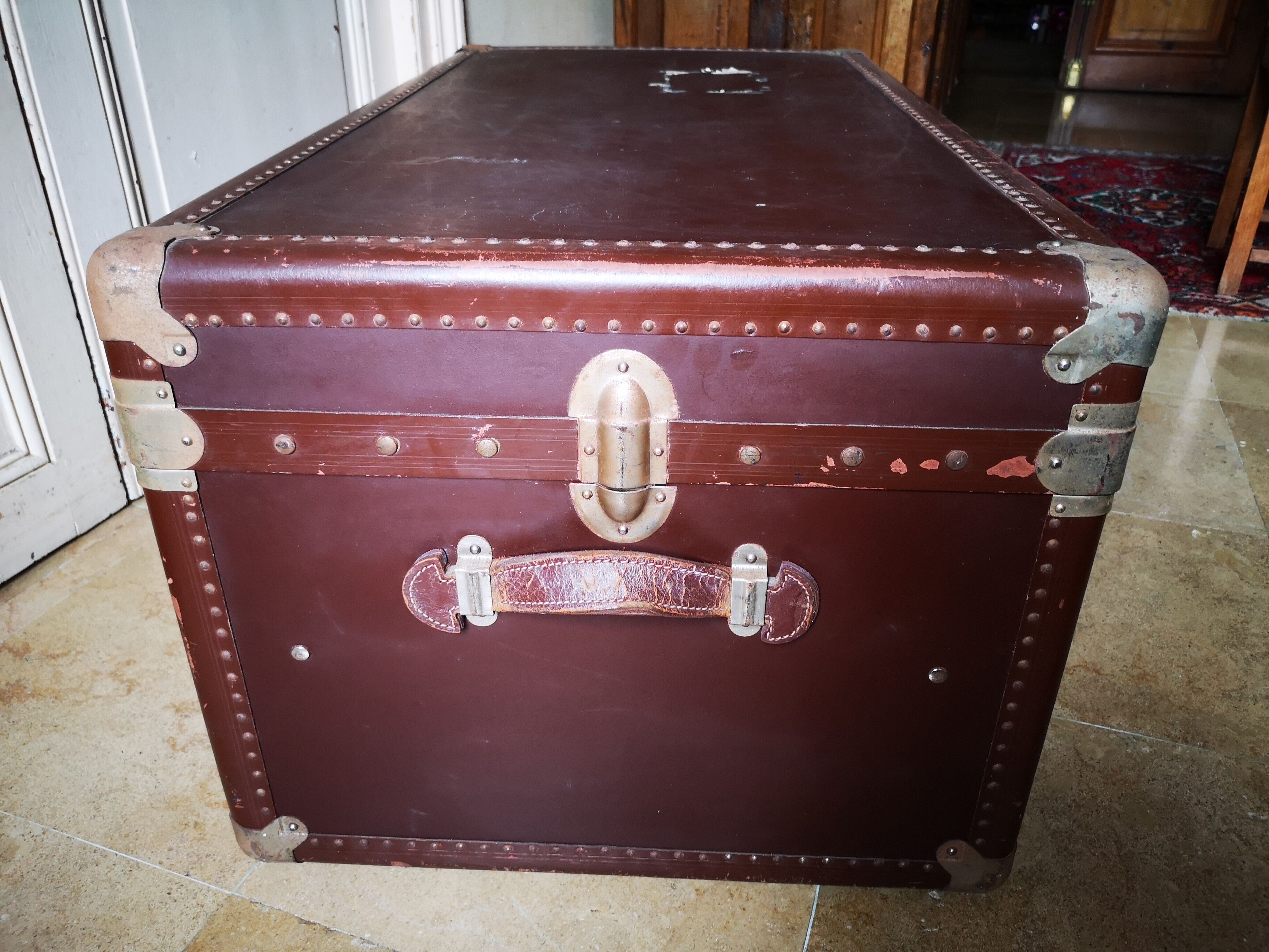 Large travel trunk 1900
