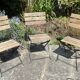 Chaise de jardin pliante bois et fer forgé