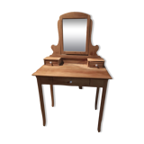 Dressing table with solid wood mirror