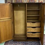 1930s English oak cabinet