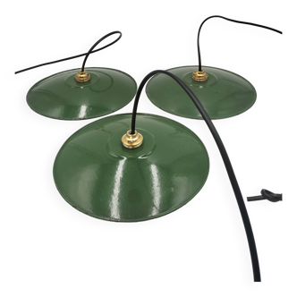 Set of 3 enameled sheet metal pendants