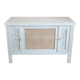 Buffet 3 portes en chêne style art déco relooké avec porte en cannage