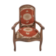 Boho Chic Suzani Embroidered Bergere Chair