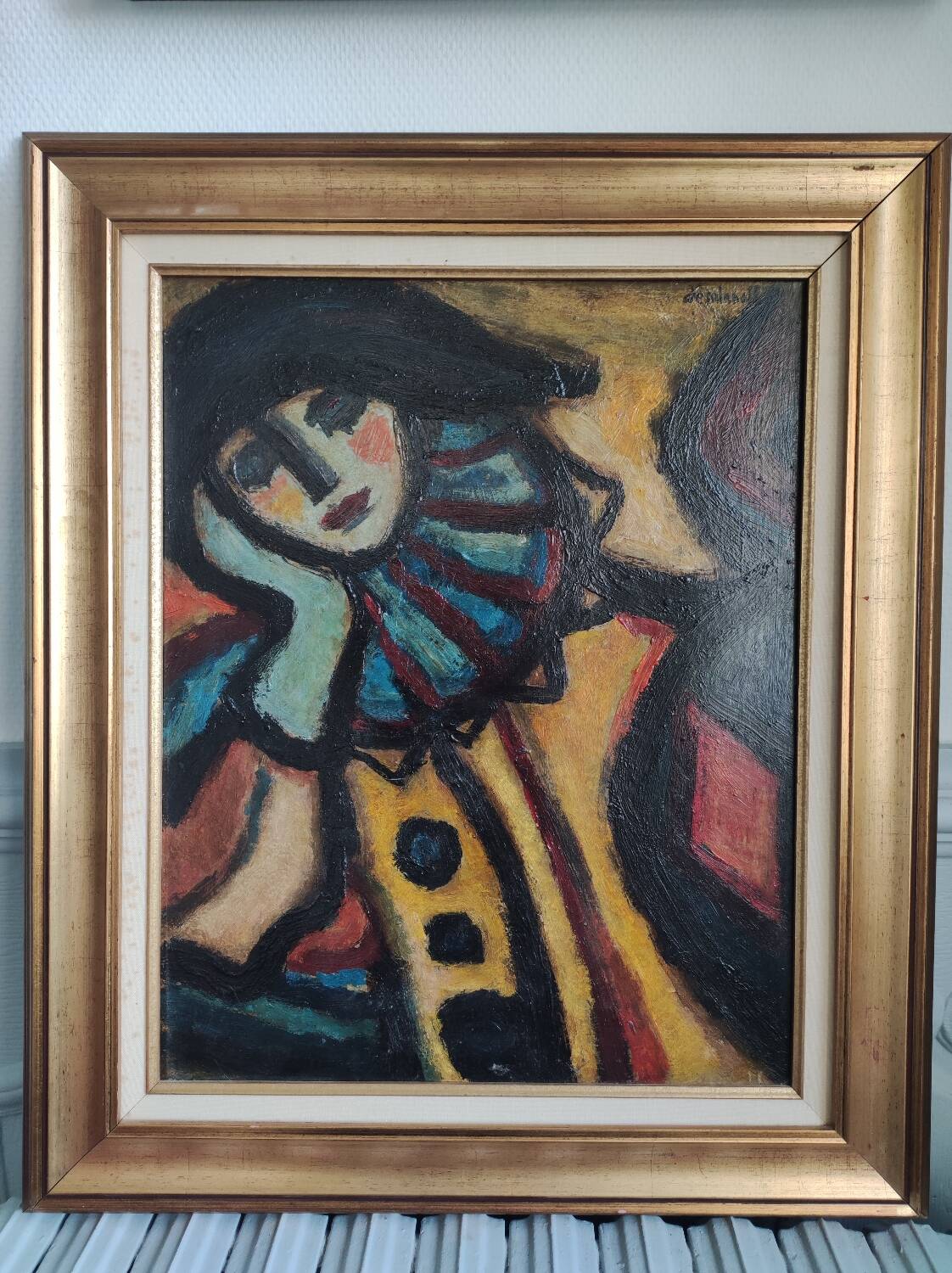 Oil on panel by Demianoff, the harlequin