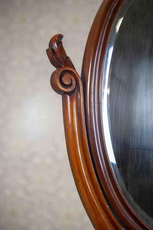 Early 20th Century Adjustable Mirror with Storage Compartment, 1890s