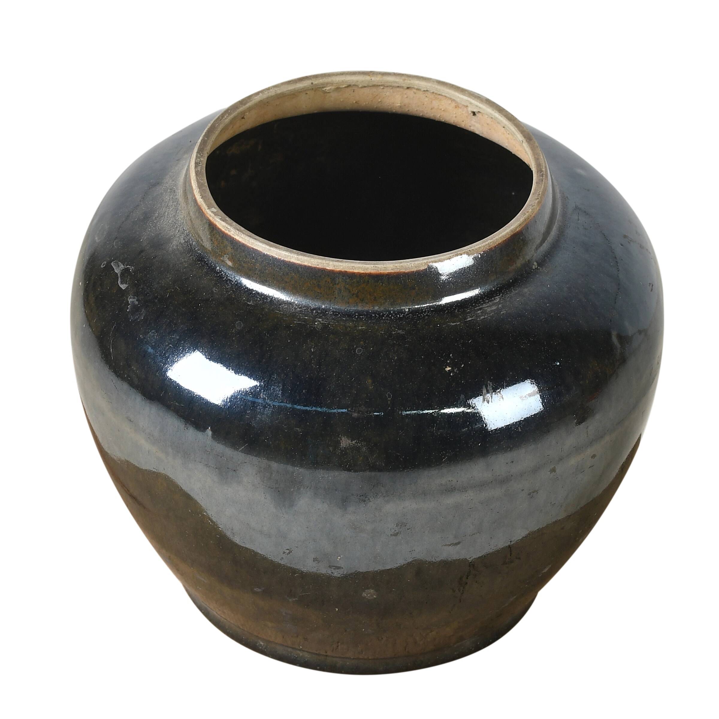 Hú - Black enamelled Chinese confit pot no. 5