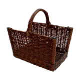 Wicker, vintage rattan pyre basket