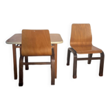 Scandinavian children's desk and two chairs