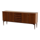 Enfilade moderniste italienne en teck, années 1960