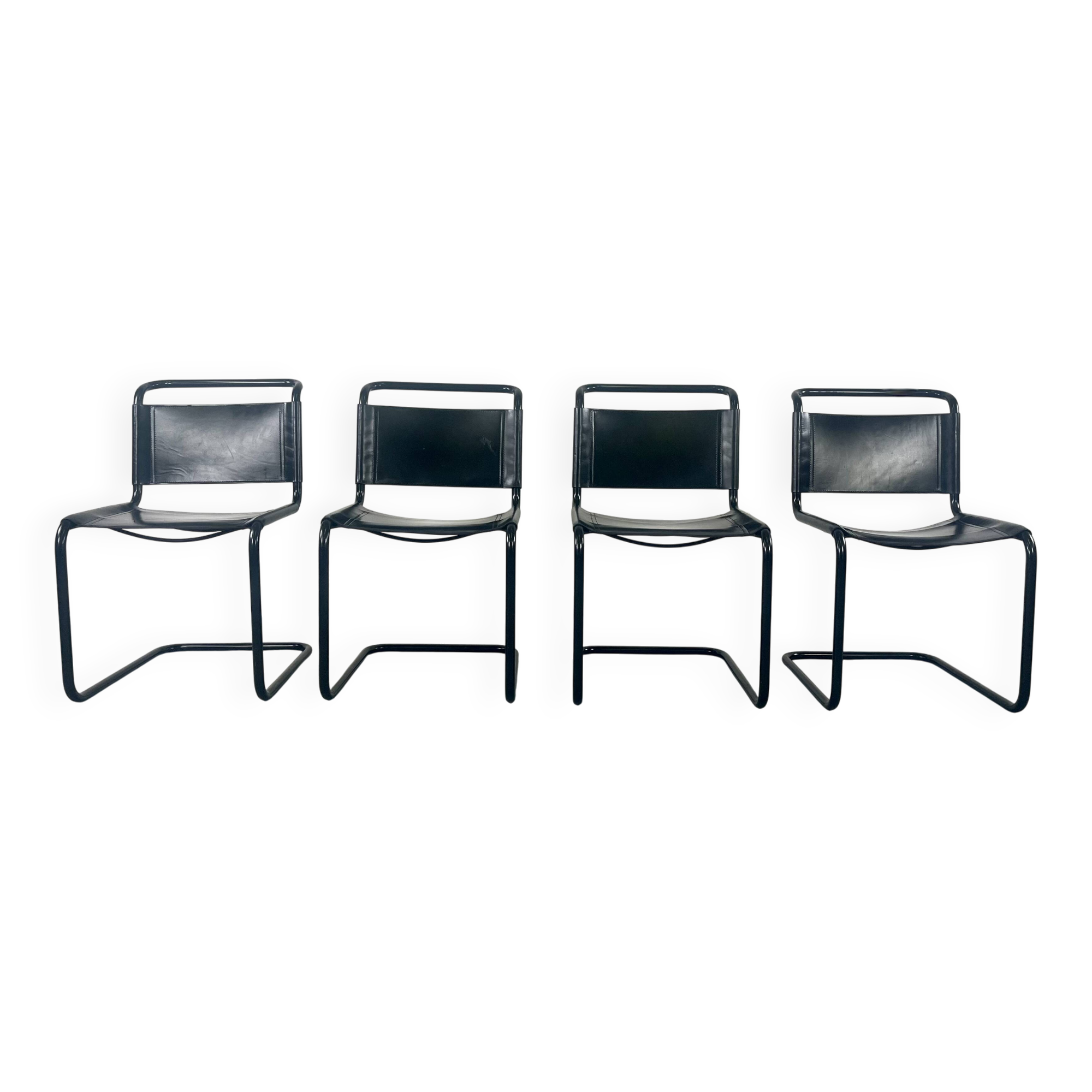 Série de 4 chaises dans le style  S33 de Mart Stam - 1960s