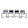 Série de 4 chaises dans le style  S33 de Mart Stam - 1960s