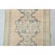 1970s vintage Turkish hand-knotted wool cotton pink runner rug 85x273