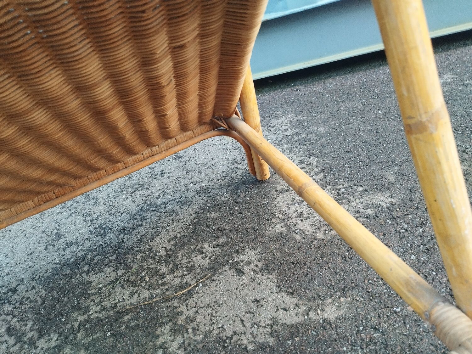 Vintage rattan coffee table