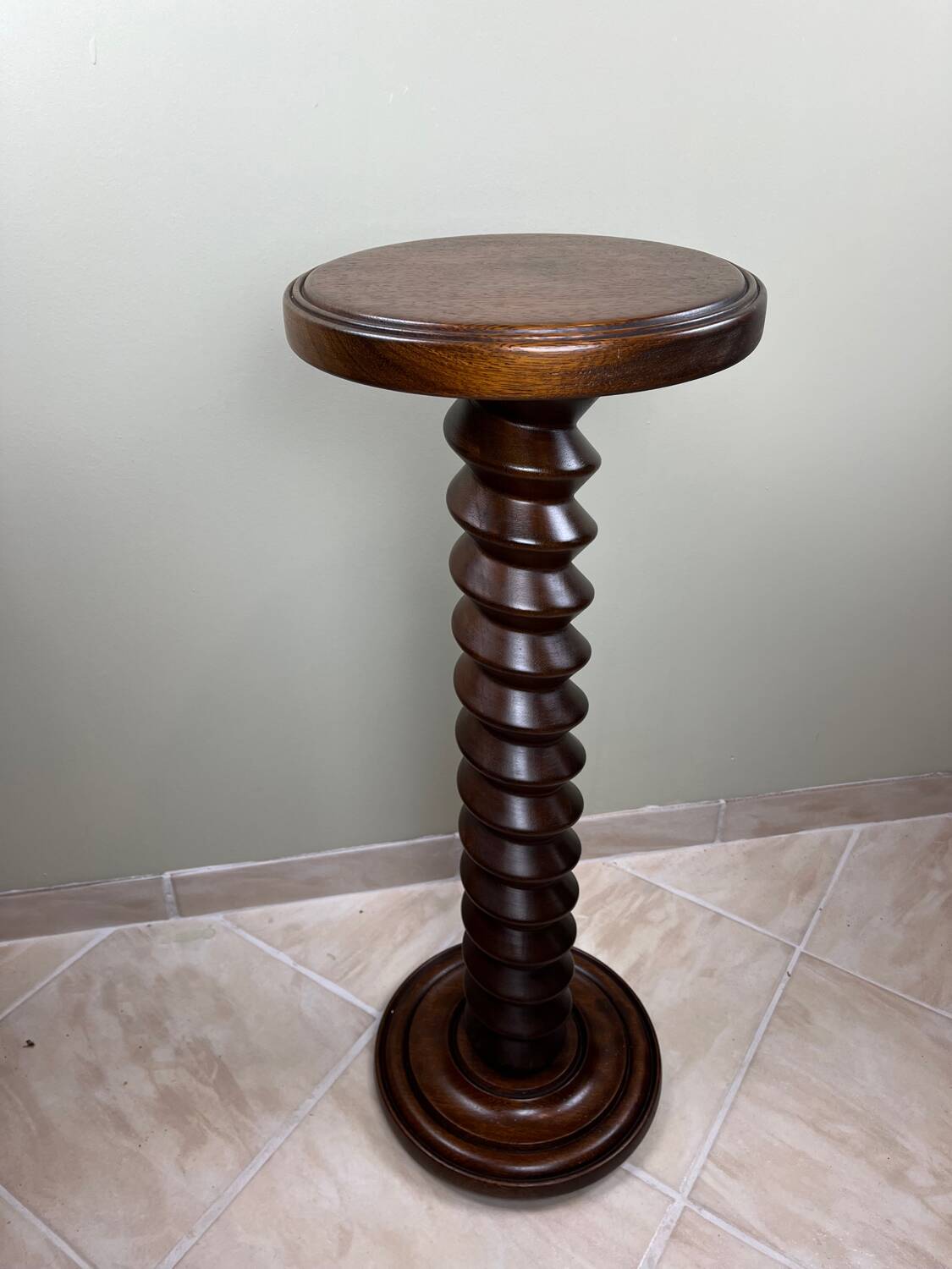 Brutalist turned wood column