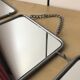 Large barber mirror / vintage triptych 66x32cm