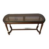 Louis XVI style 2-seater caned piano bench