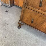Antique walnut bedroom chest of drawers